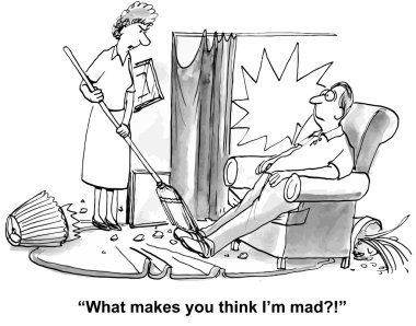 Karısı ev hakkında deli.