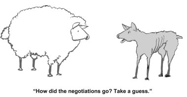 Sheep negotiations clipart