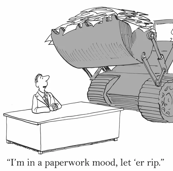 Paperwork mood — Stock Vector