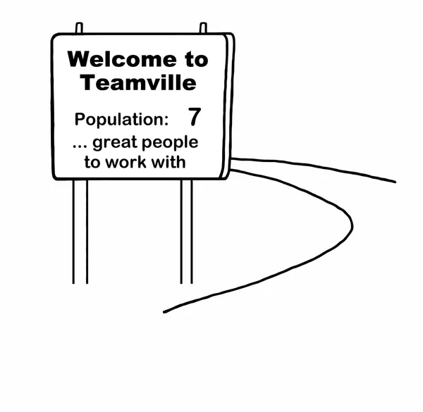 Bienvenue à Teamville — Image vectorielle