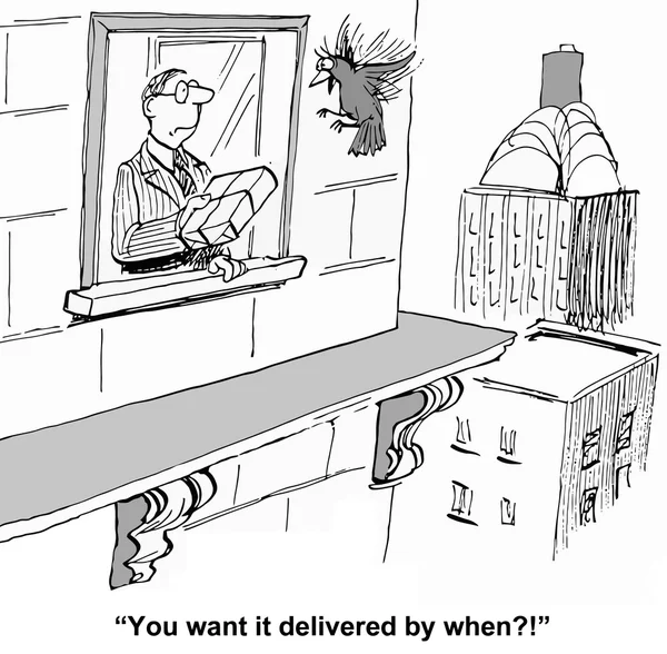 "You want it delivered by when?" — 图库矢量图片
