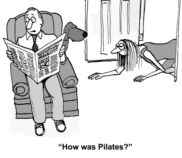 Pilates donna — Vettoriale Stock