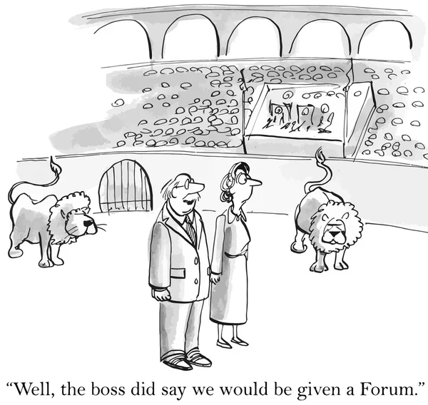 Chefen som ett forum — Stock vektor
