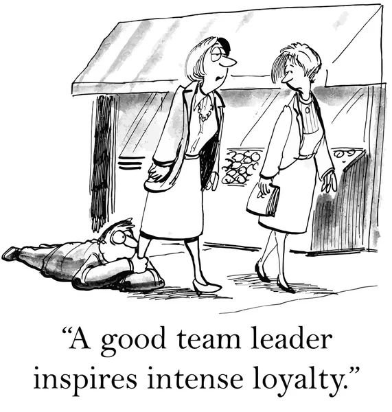 Team leader loyalty — Stock Vector