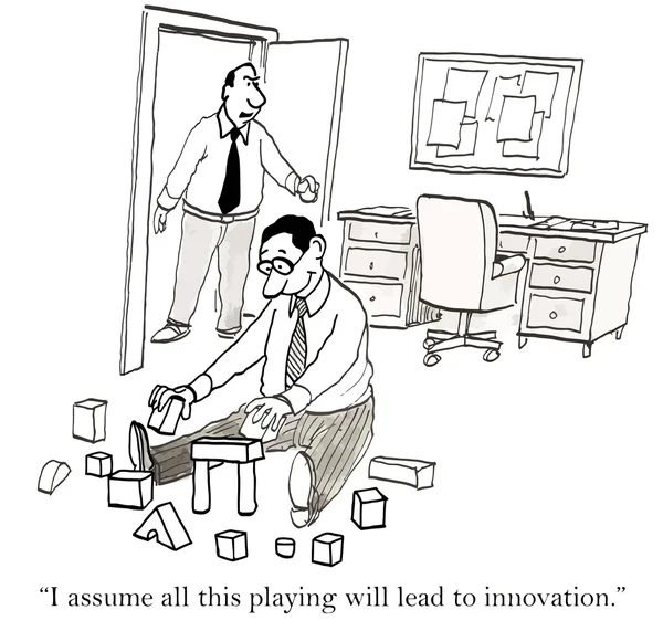 Jouer mène à l'innovation — Image vectorielle