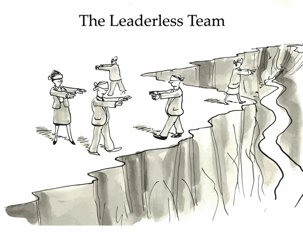 Команда без лидера — стоковый вектор