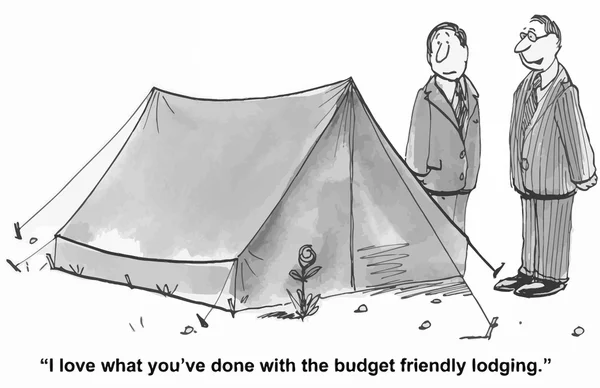 Bütçe dostu konaklama — Stok Vektör