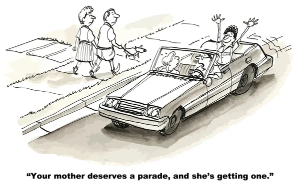 Mother deserves a parade — Stock Vector
