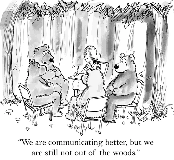 クマより良いコミュニケーションします。 — ストックベクタ
