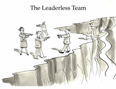 The leaderless team clipart