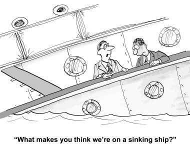 The ship is sinking clipart