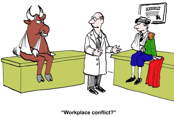 Arbetsplatsen konflikt — Stock vektor