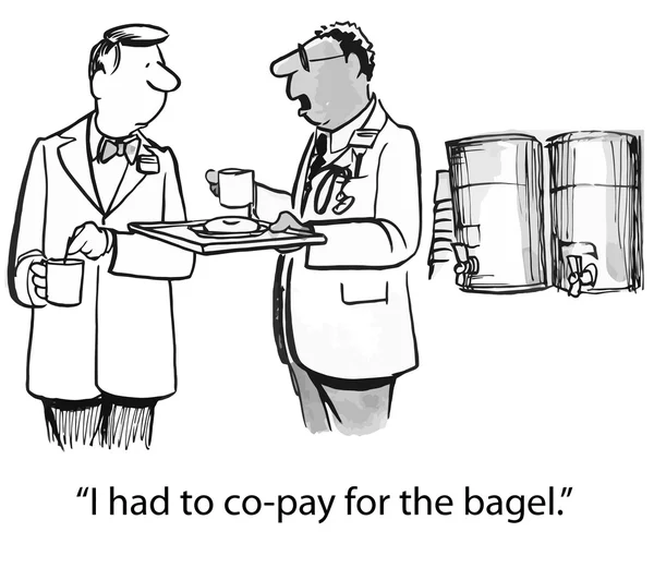 Copay for bagel — Stock Vector
