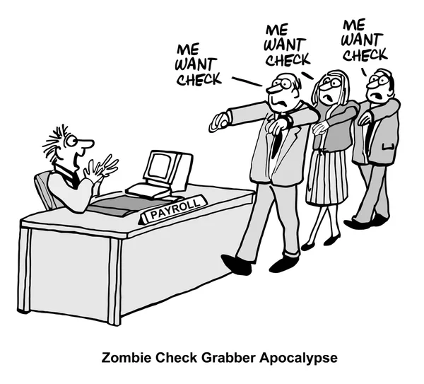 Zombie-Check-Grabber — Stockvektor