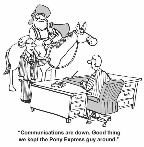 Pony Express communicatie — Stockvector