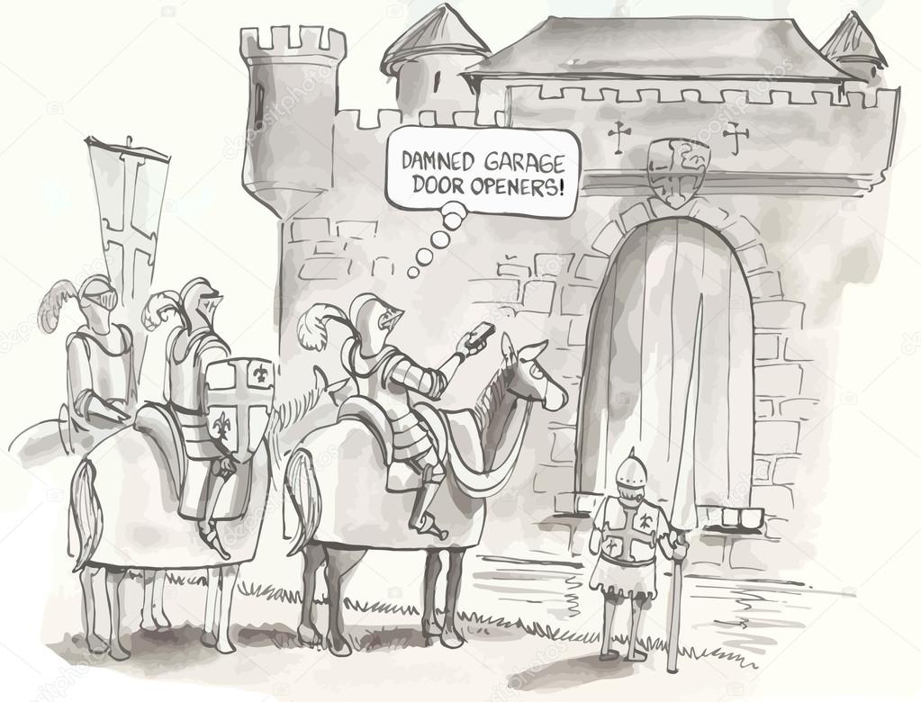 Castle Garage Door Stock Vector C Andrewgenn 62762953