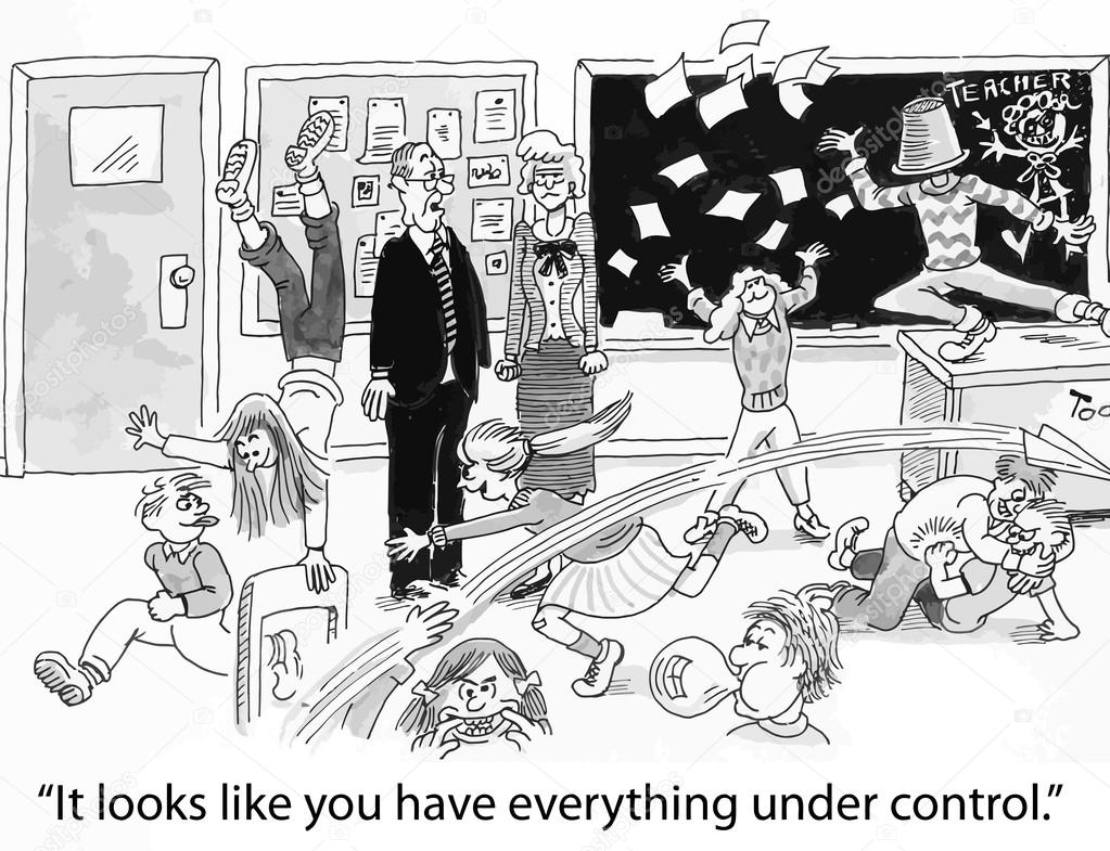 Teacher has everything under control