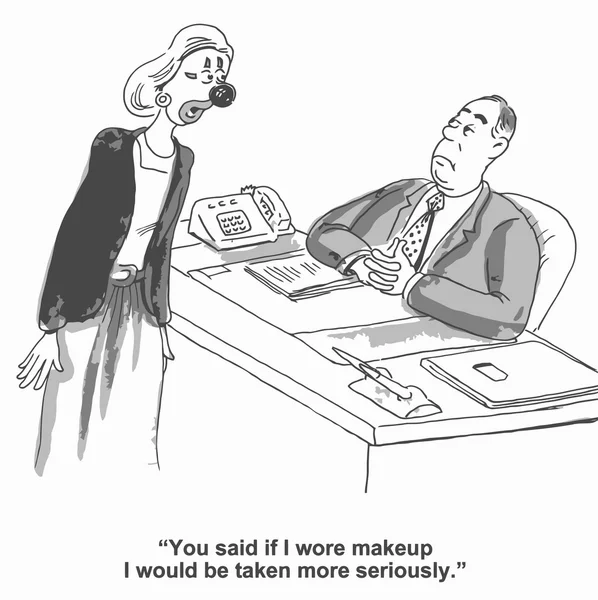 Du sagtest, Make-up zu tragen, um ernst zu sein — Stockillustration Du sagtest, Make-up zu tragen, um ernst zu sein — Stockvektor