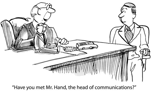 (Вектор) Кукла в качестве главы отдела коммуникаций
