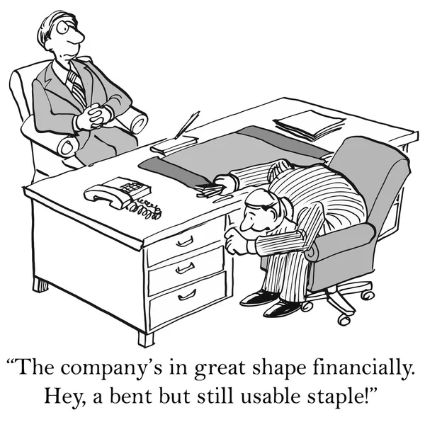 Hey, a bent but still usable staple. — Stock Vector