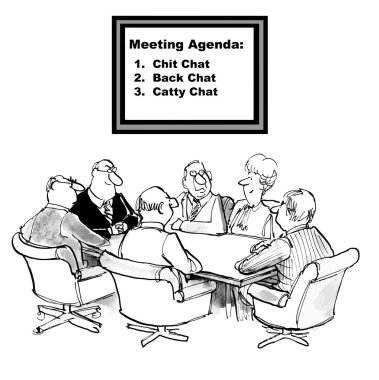 Meeting Agenda is to be chatty. clipart