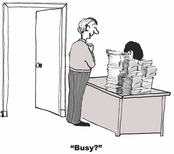 Απασχολημένος? — Διανυσματικό Αρχείο