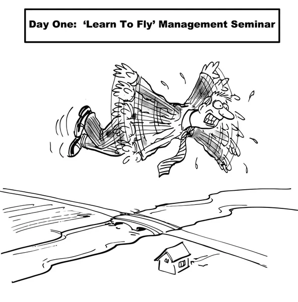 Primo giorno: seminario manageriale "Imparare a volare" — Vettoriale Stock