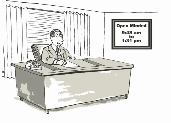 Open Minded affärsman — Stock vektor