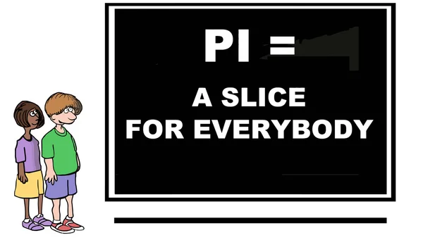 Γελοιογραφία της μαθηματικής έννοιας, pi. — Διανυσματικό Αρχείο