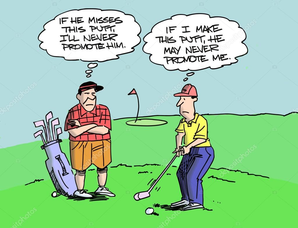 If he misses the putt ⬇ Vector Image by © andrewgenn Vector Stock