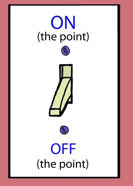 A light switch with an on and off clipart