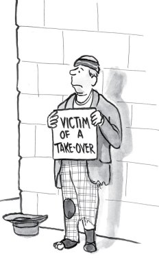 Victim of a take-over. clipart
