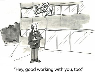 kızgın adam onun ofis penceresinden ateş eder.
