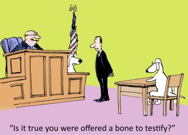 Dog testify color clipart