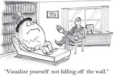 Egg patient at the therapist clipart