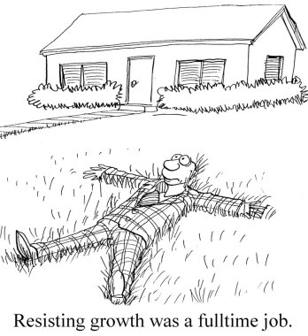 Resisting growth was a fulltime job. clipart