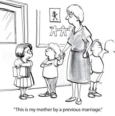 Mom by previous marriage. clipart