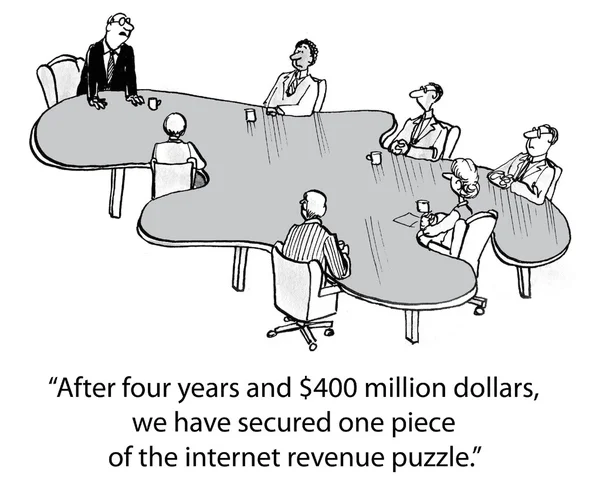 Internet bevételek puzzle — Stock Vector