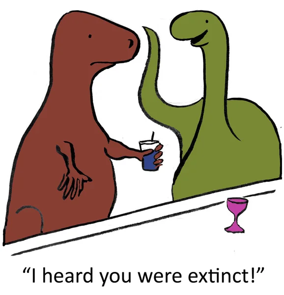 Δύο δεινοσαύρων σε bar — Διανυσματικό Αρχείο