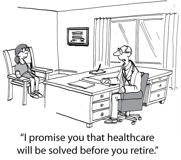 Врач-бэби-бумер разговаривает с девушкой помоложе
