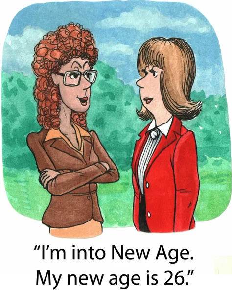 "I'm into New Age. My new age is 26." — Διανυσματικό Αρχείο
