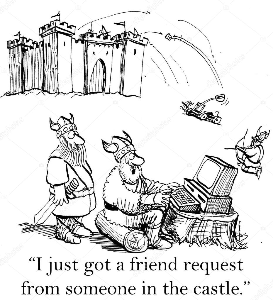A Viking is surprised by a friend request