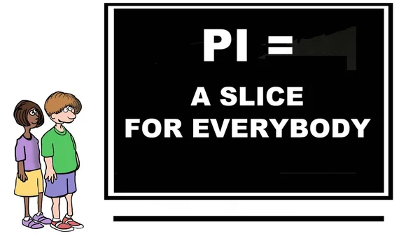Pi onderwijs cartoon — Stockfoto