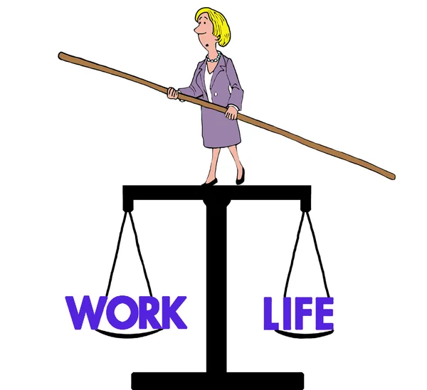 Evenwicht tussen werk en privéleven — Stockfoto