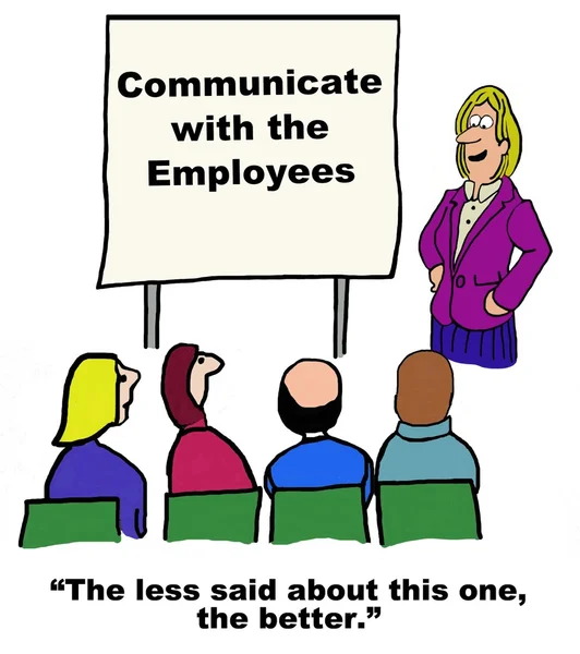 Communicate with the Employees — 图库照片