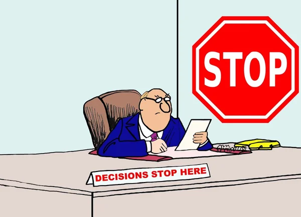 Decisions Stop Here — Stockfoto