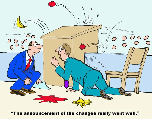 Bad Response to Change Announcement — Stockfoto