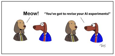 Köpek kendini kedi sanıyor..