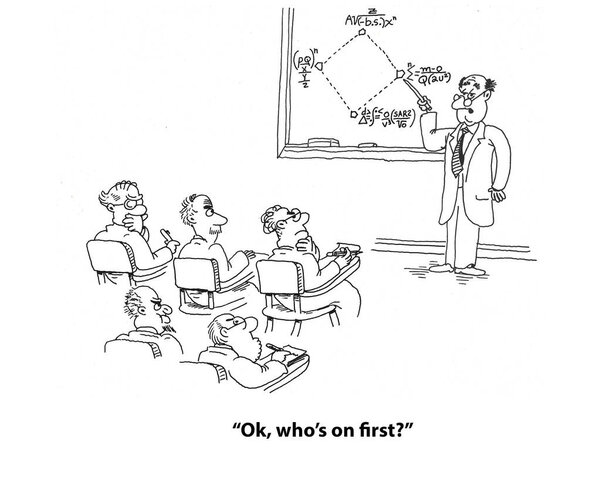 scientist is giving a lecture on diagram of baseball field