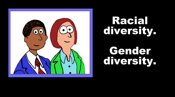 Diversité raciale et genre — Photo